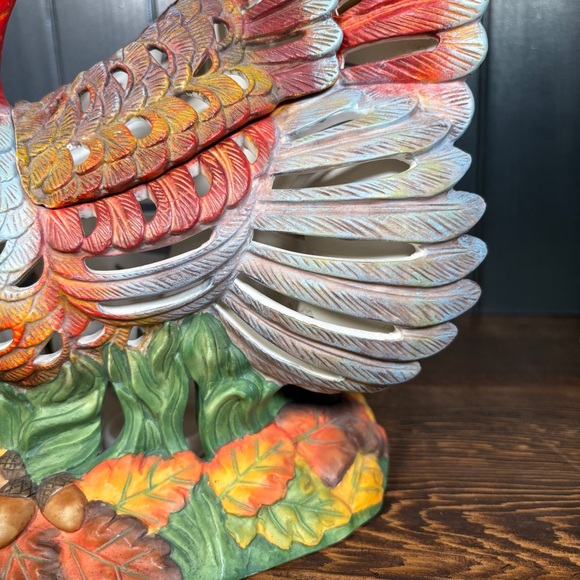 Vintage PartyLite Autumn Harvest Porcelain Turkey Tea Light Candle Holder - Picture 14 of 15